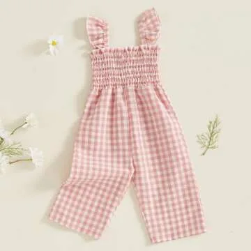 Cute Infant Girls Summer Jumpsuit Ruffle Halter Outfit