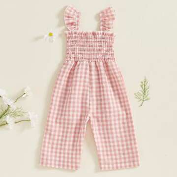 Cute Infant Girls Summer Jumpsuit Ruffle Halter Outfit
