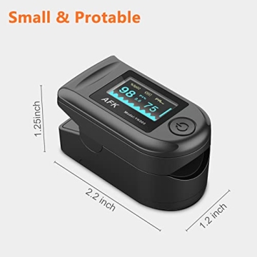 Dr.Oxi Pulse Oximeter SpO2 Heart Rate Monitor Black