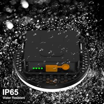 IODOO 10000mAh 4000LM Flashlight Portable LED Camping Lantern Rechargeable Light 30W with Magnet and 1/4 Nut Port, IP65 Waterproof Tent Light Power Failure Emergency Survival Kits Fill Light(30W Pro)