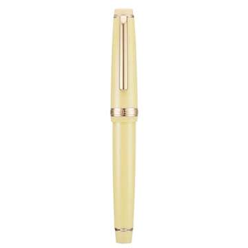 2 PCS Jinhao 82 Resin Fountain Pen Iridium Extra Fine & Fine Nib with Converter, Yellow with Golden Clip Writing Pen Set