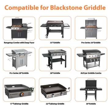 Whaleme 50-Pack Blackstone Griddle Accessories 5017 Grease Cup Liners, Aluminum Foil Drip Pan Grease Catcher Cup Liner for Blackstone 17, 22, 28, 36 Inch Griddle, Disposable Grill Grease Tray