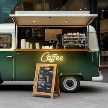 KANAYA Coffee Led Neon Sign Warm White for Cafe Kitchen