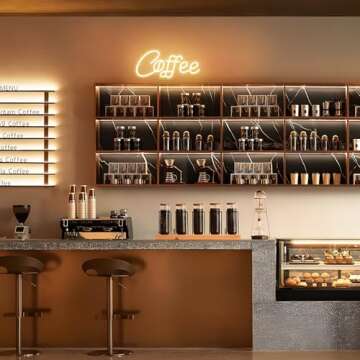 KANAYA Warm White Coffee Neon Sign USB Powered Decor