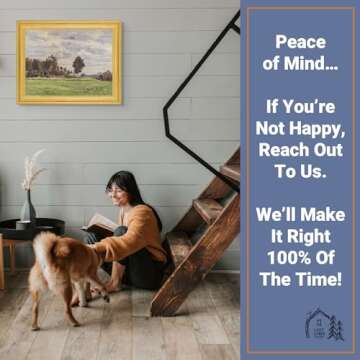 Lost Cabin Landscape in the Ile De France by Paul Cezanne | Canvas in Gold Beveled Frame | Fine Artwork Painting Reproduction | Framed Wall Art Decor Poster Gift | Image: 18x24 Frame: 22x28