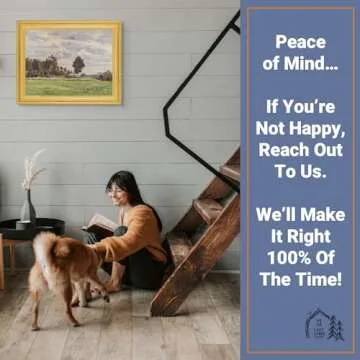 Lost Cabin Landscape in the Ile De France by Paul Cezanne | Canvas in Gold Beveled Frame | Fine Artwork Painting Reproduction | Framed Wall Art Decor Poster Gift | Image: 18x24 Frame: 22x28