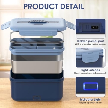 Carsolt Electric Lunch Box Food Heater for Hot Meals