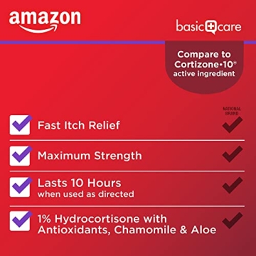 Amazon Basic Care Hydrocortisone 1% Anti-Itch Cream Fast Relief