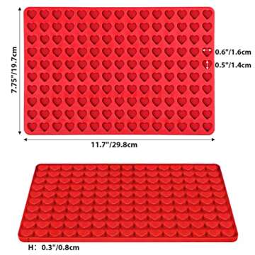 Webake Mini Heart Mold - 150 Cavities for DIY Treats