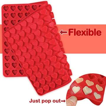 Webake Mini Heart Mold - 150 Cavities for DIY Treats