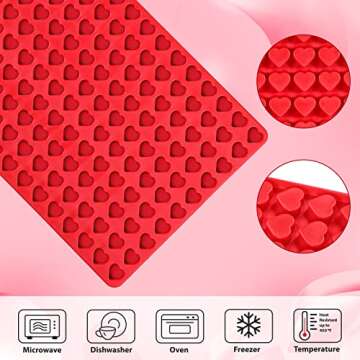 Webake Mini Heart Mold - 150 Cavities for DIY Treats