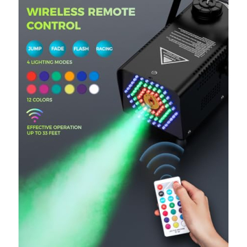 IMONE 72-LED Fog Machine - Colorful Smoke Effects for Events