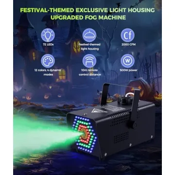 IMONE 72-LED Fog Machine - Colorful Smoke Effects for Events