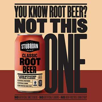 STUBBORN SODA, 3 Flavor Variety Pack, 12oz Cans (12 Pack)
