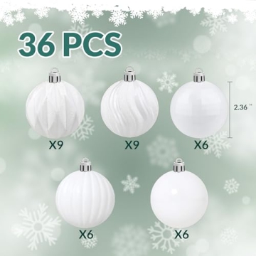 Annecy 36 PCS Shatterproof Christmas Ball Ornaments