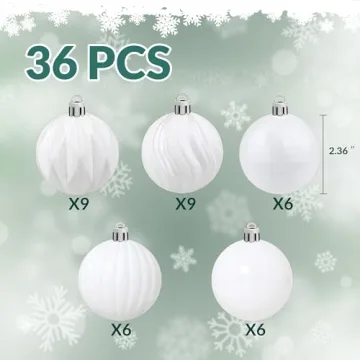 Annecy 36 PCS Shatterproof Christmas Ball Ornaments