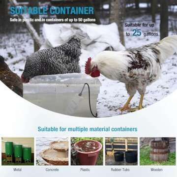 250W Submersible Water Heater for Farm Livestock