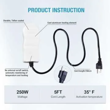 250W Submersible Water Heater for Farm Livestock