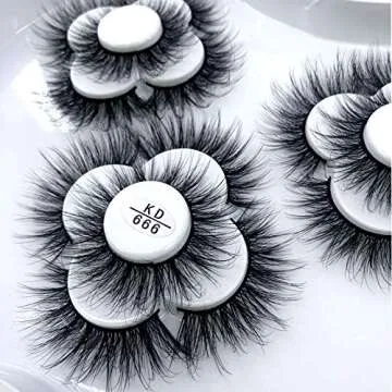 HBZGTLAD 9 Pairs Natural Long False Eyelashes, 25mm, 5D Mink, Thick Curls, Luxury Makeup, 3D Mink La...