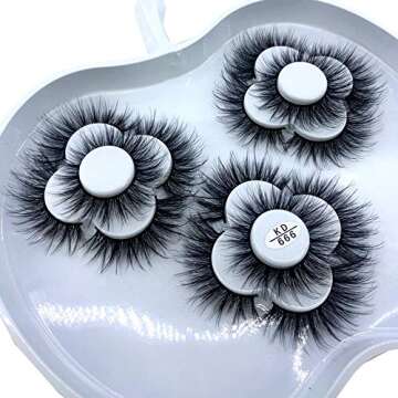 25mm 5D Mink False Eyelashes, 9 Pairs, Luxury Makeup