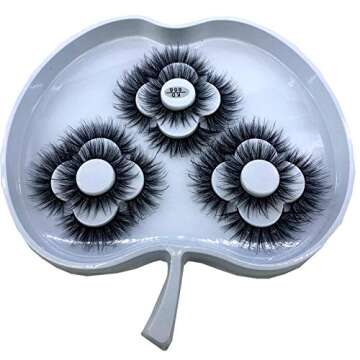 25mm 5D Mink False Eyelashes, 9 Pairs, Luxury Makeup