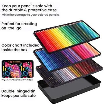 Bajotien 120 Colored pencils for adult coloring with Square Barrels,Oil Pencils Coloring Pencils for Kids Beginners Sketching,Painting,Drawing
