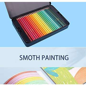 Bajotien 120 Colored pencils for adult coloring with Square Barrels,Oil Pencils Coloring Pencils for Kids Beginners Sketching,Painting,Drawing