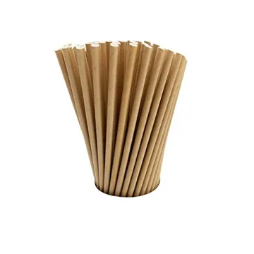 GDMINLO 100 Pack Kraft Paper Straws Biodegradable Eco-Friendly Drinking Supplies for Parties, Shower...