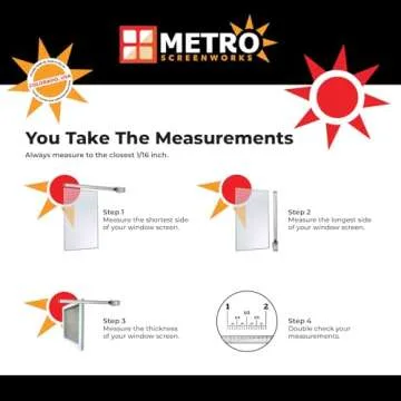 Metro Screenworks Custom Window Screens Fully Assembled and Ready to Install - Window Screen Replacement for House, Pre-Framed Mesh Replacement Window Screens, Home, Patio, & More