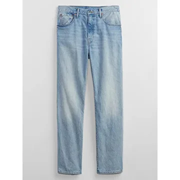 GAP Mens Original Straight Fit Jeans in Light Wash