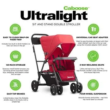 Joovy Caboose Ultralight Sit and Stand Double Stroller
