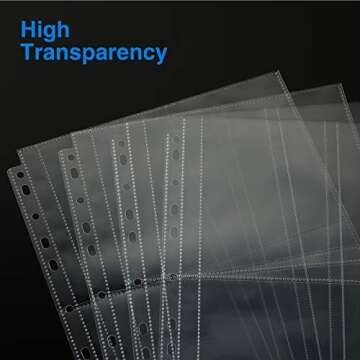 Sooez 30 Pack Photo Sleeves 3.5x5, Heavy Duty Photo Sleeves for 3 Ring Binder (for 240 Pictures), Plastic Photo Album Refill Pages, Clear Archival Photo Album Sleeves, Seed Binder Sleeves 8.5x11