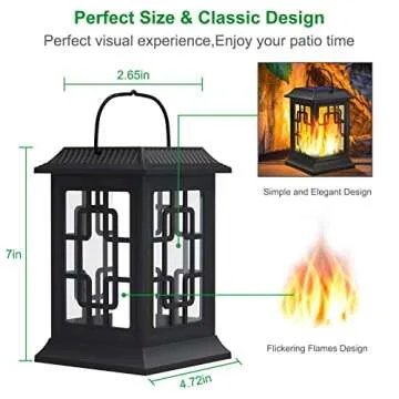 Woenergy Solar Lanterns Waterproof for Outdoors - 2 Pack