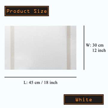 pigchcy Placemats Set of 8, Luxurious Elegant Placemats Non-Slip Washable Durable Table Mats for Hom...