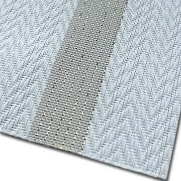 pigchcy Placemats Set of 8, Luxurious Elegant Placemats Non-Slip Washable Durable Table Mats for Home/Dining Room Decoration (White)