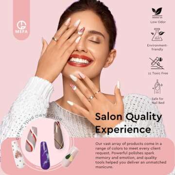 MEFA 47PCS Gel Nail Polish Kit, 42 Colors All Seasons Collection White Nude Pink Colorful Gel Polish Set with 5Pcs Top and Base Coat Primer Manicure Art at Home Salon 7ML Valentines Gifts for Women