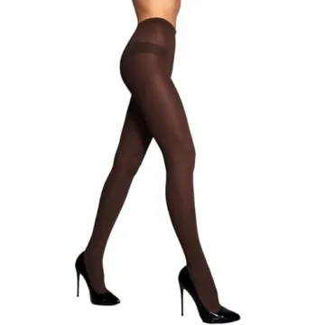 Charm and Attitude Soft Brown Opaque Tights for Women | Warm Pantyhose Stockings | Colored Nylons - ...
