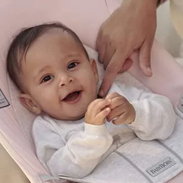 BabyBjörn Bouncer Balance Soft, Light Gray Frame, Cotton/Jersey, Light Pink/Gray