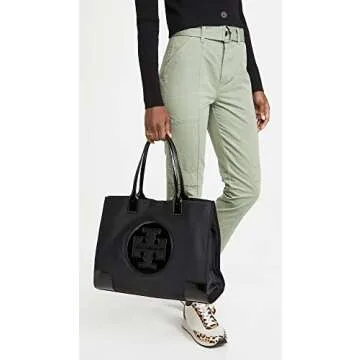 Tory Burch Women's Ella Patent Tote, Black, One Size