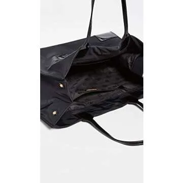 Tory Burch Women's Ella Patent Tote, Black, One Size