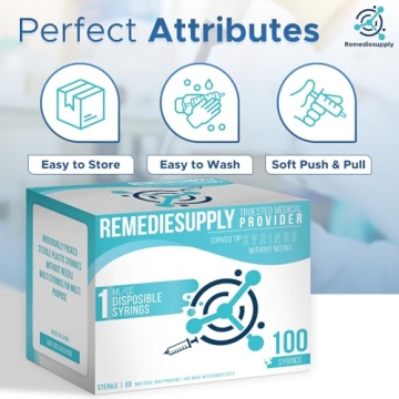 100 Sterile 1ml Syringes for Pet Feeding and DIY Projects