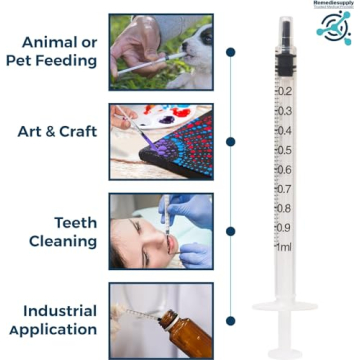 100 Sterile 1ml Syringes for Pet Feeding and DIY Projects