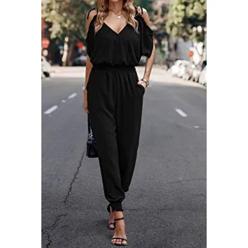 PRETTYGARDEN Women's Cold Shoulder Jumpsuit for All Occasions