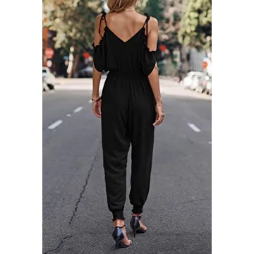 PRETTYGARDEN Women's Cold Shoulder Jumpsuit for All Occasions