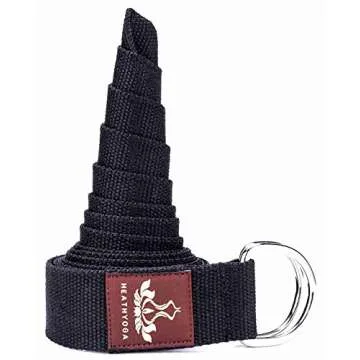 Heathyoga Yoga Blocks - Durable Foam with Stretching Strap