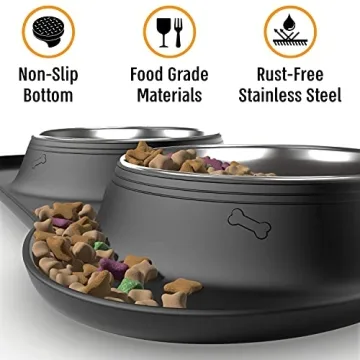 Active Pets Dog Bowl Set for No Mess Feeding