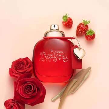 Coach Love Eau de Parfum Purse Spray - Long Lasting Fragrance with notes of Strawberry, Red Velvet R...