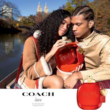 Coach Love Eau de Parfum Purse Spray - Long Lasting Fragrance with notes of Strawberry, Red Velvet Rose & Cedarwood - Floral & Fruity - 0.33 fl. oz.
