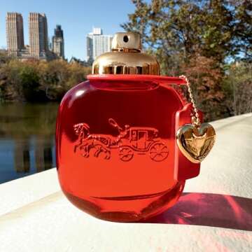 Coach Love Eau de Parfum Purse Spray - Long Lasting Fragrance with notes of Strawberry, Red Velvet Rose & Cedarwood - Floral & Fruity - 0.33 fl. oz.