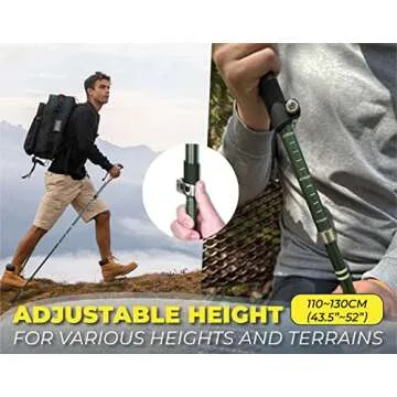 TREKOLOGY Trekking Poles for Hiking Poles Collapsible Lightweight Hiking Sticks Hiking Poles for Men Walking Sticks for Hiking Sticks for Women Walking Poles Hiking Poles for Women TREKZ SE